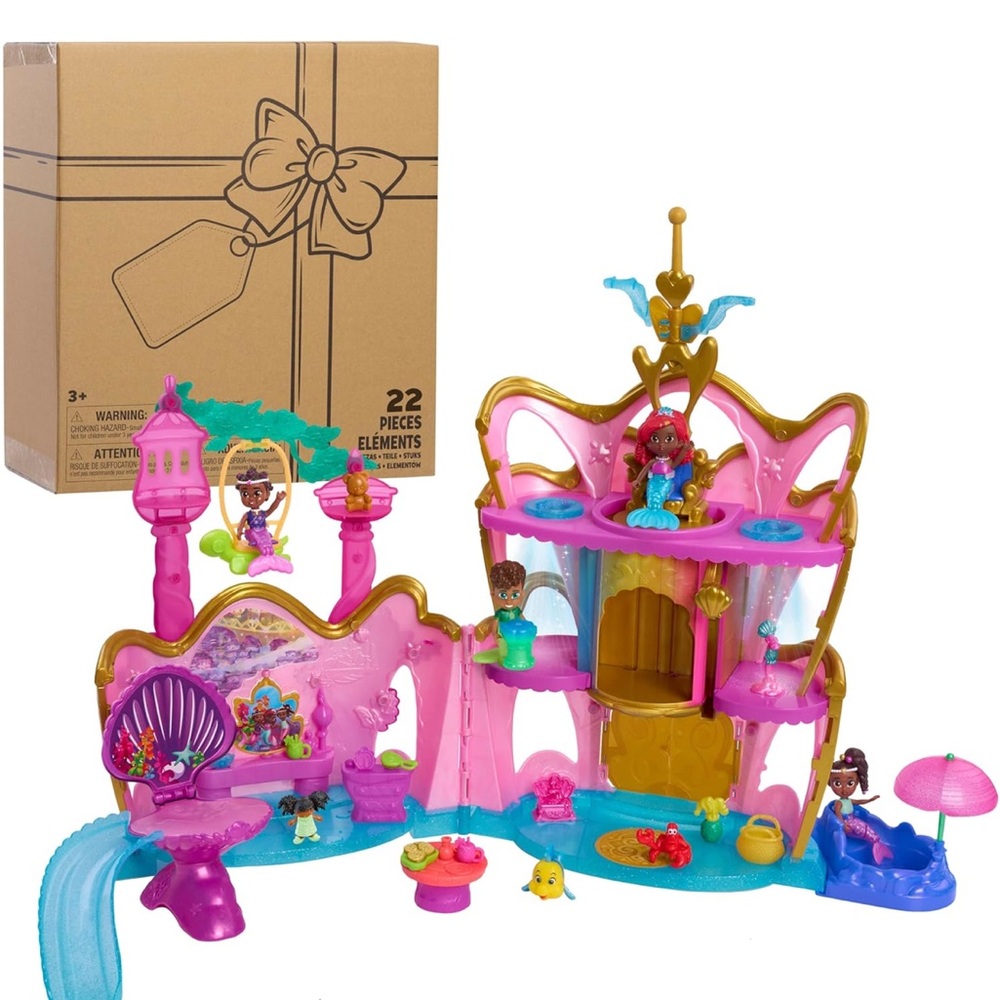 Princess Mermaid Playset Kids Toy - Pink and Gold